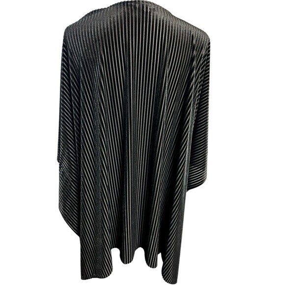 Lane Bryant Velvet Shawl Cardigan Draped Kimono Stretch Black Plus One Size - Picture 7 of 8